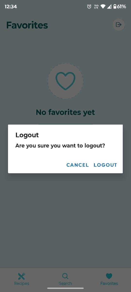 Logout Screen